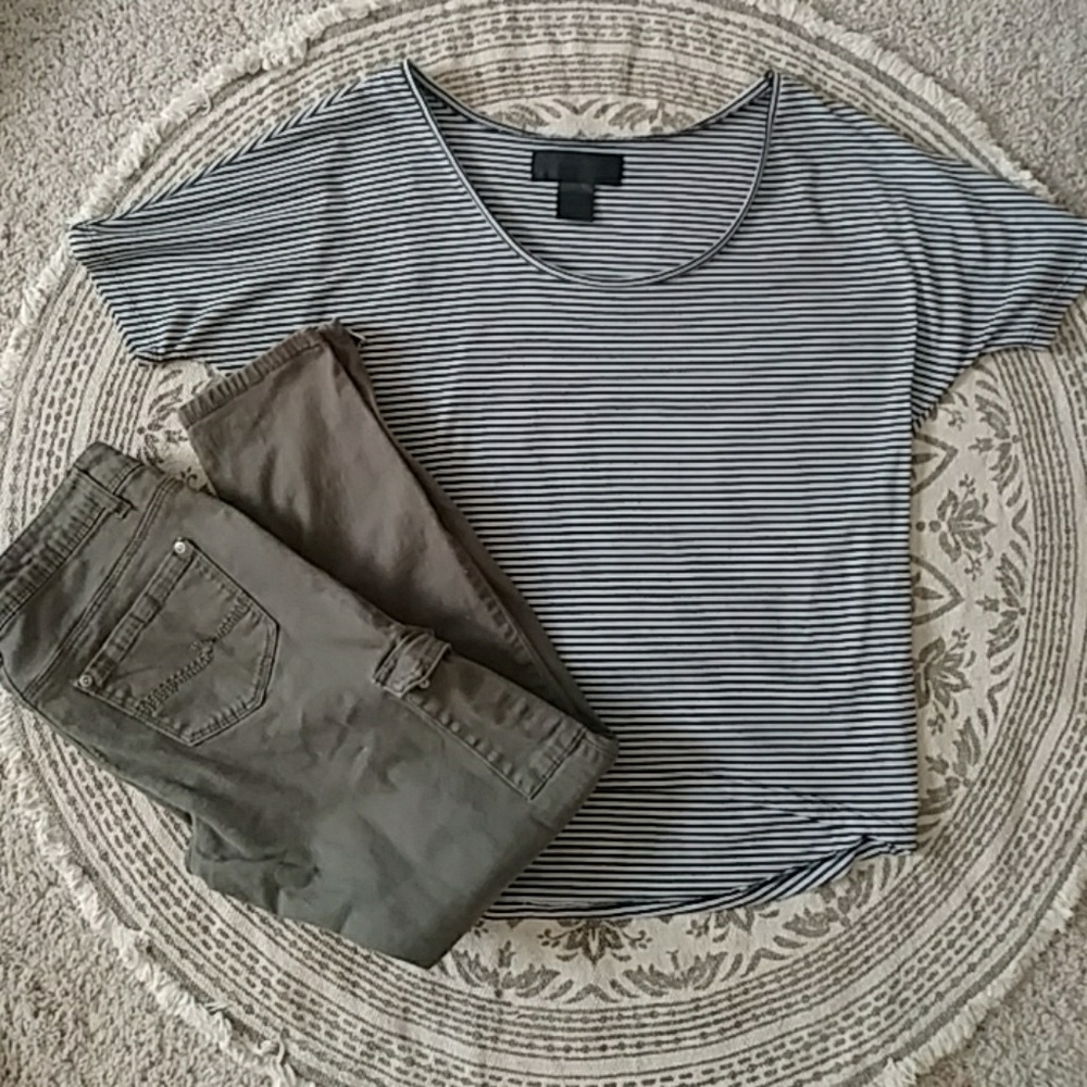 Kardashian kollection striped shirt